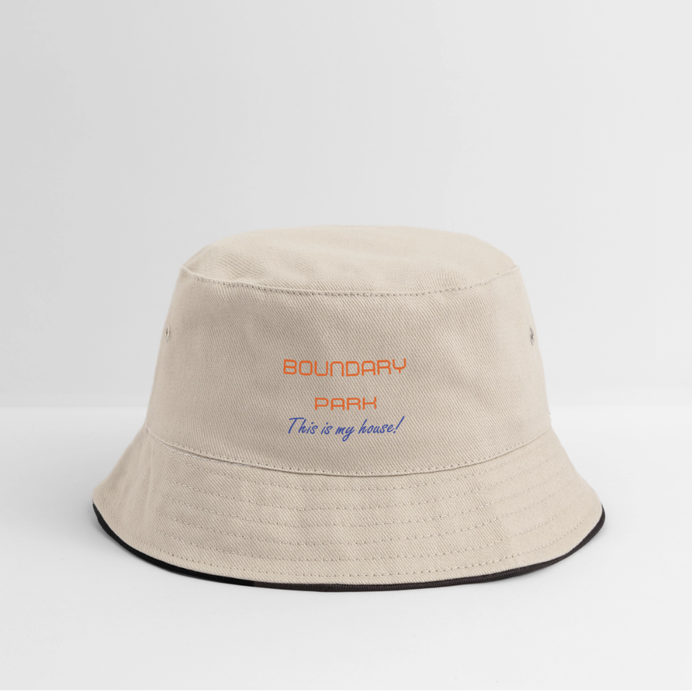 Bucket Hat - ecru/navy