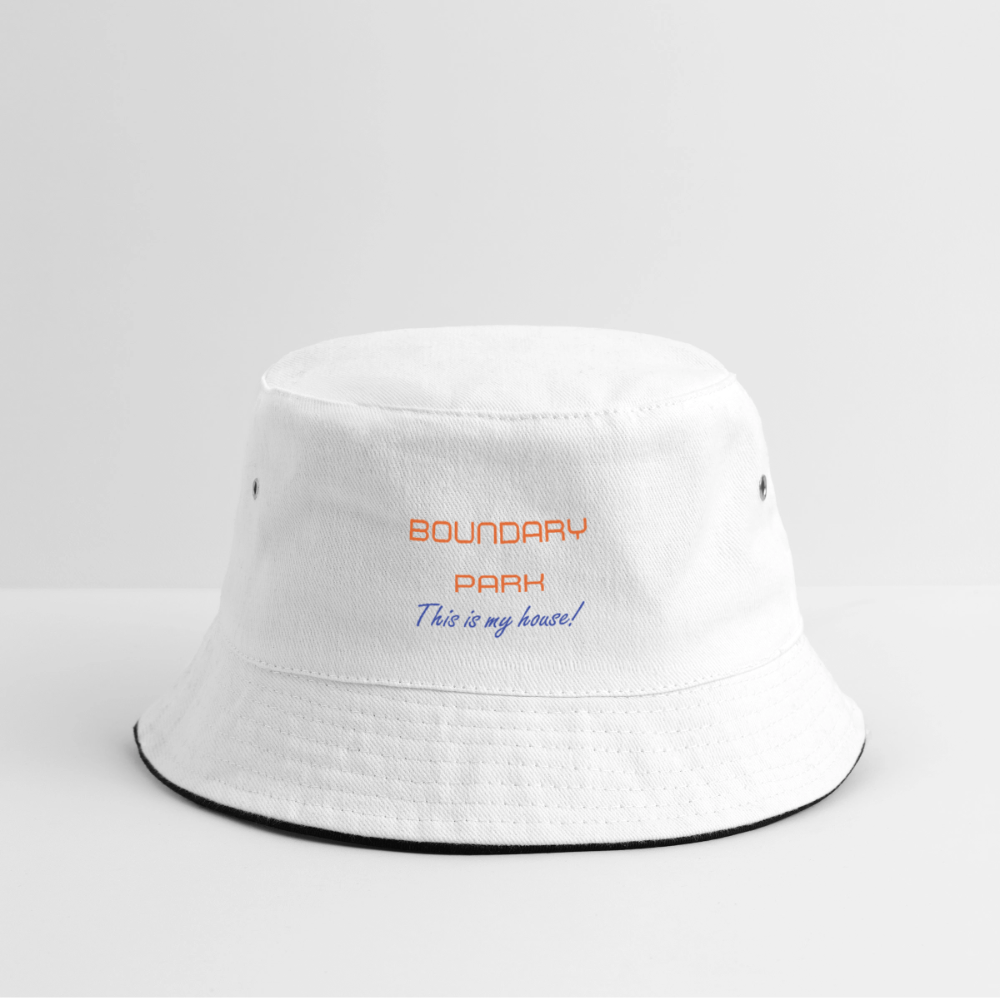 Bucket Hat - white/navy