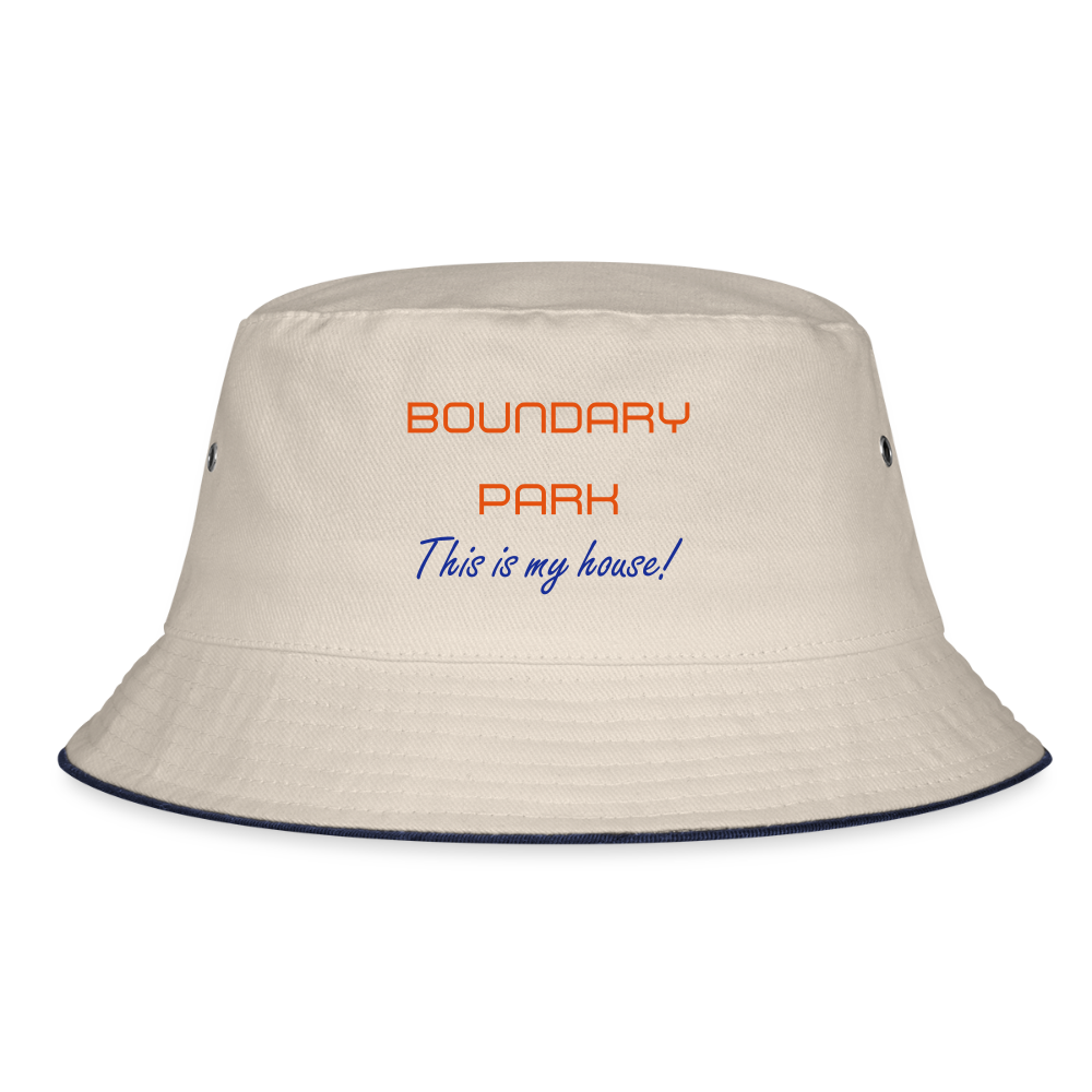 Bucket Hat - ecru/navy
