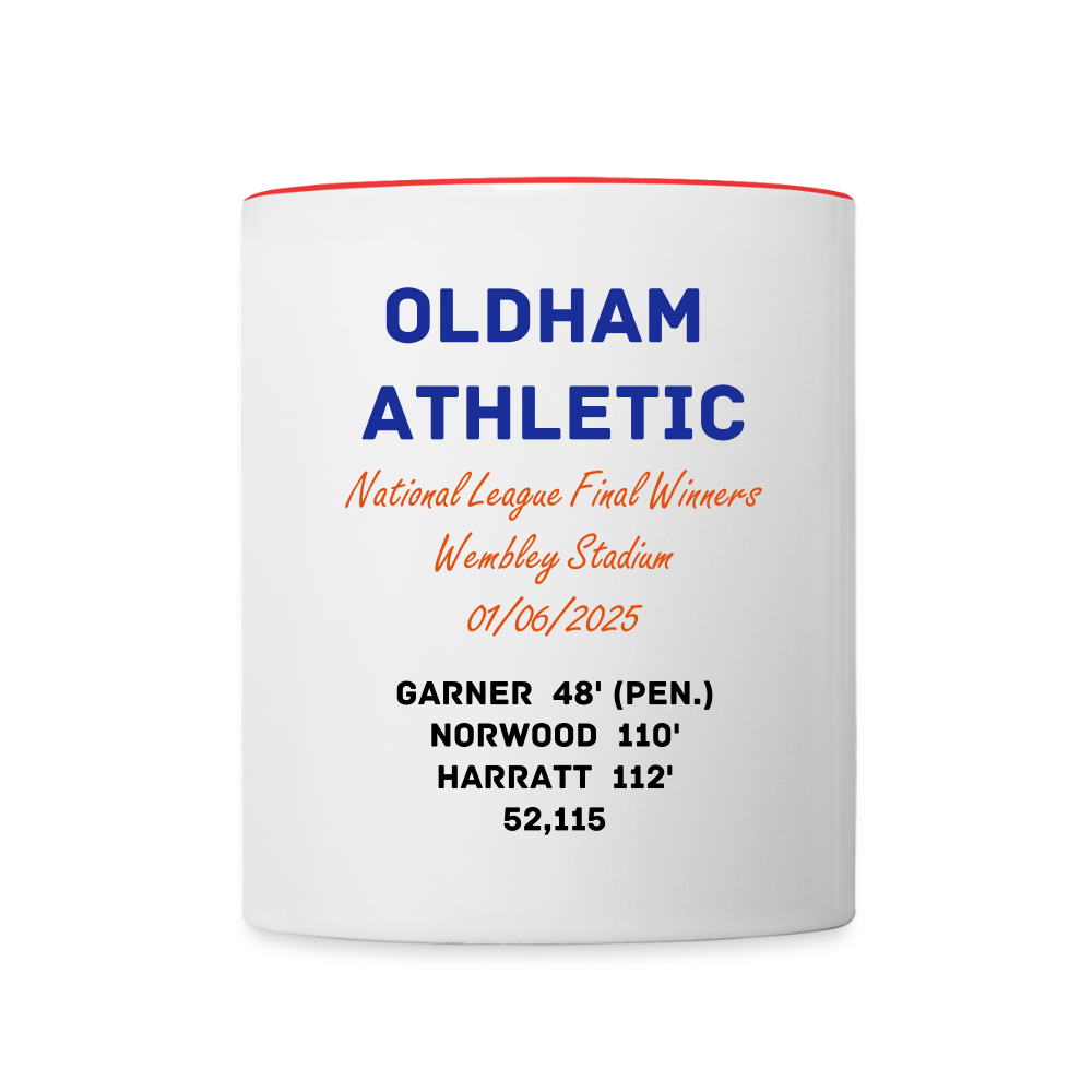 Contrasting Mug Oldham Athletic National League Play Off Final - white/red