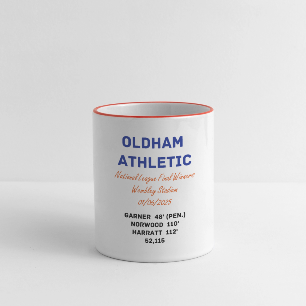 Contrasting Mug Oldham Athletic National League Play Off Final - white/red
