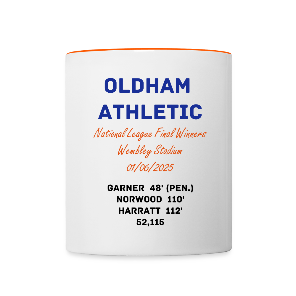 Contrasting Mug Oldham Athletic National League Play Off Final - white/orange