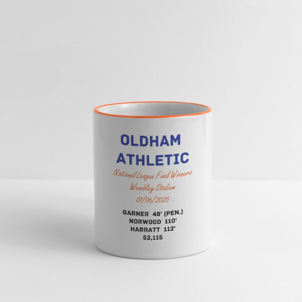 Contrasting Mug Oldham Athletic National League Play Off Final - white/orange