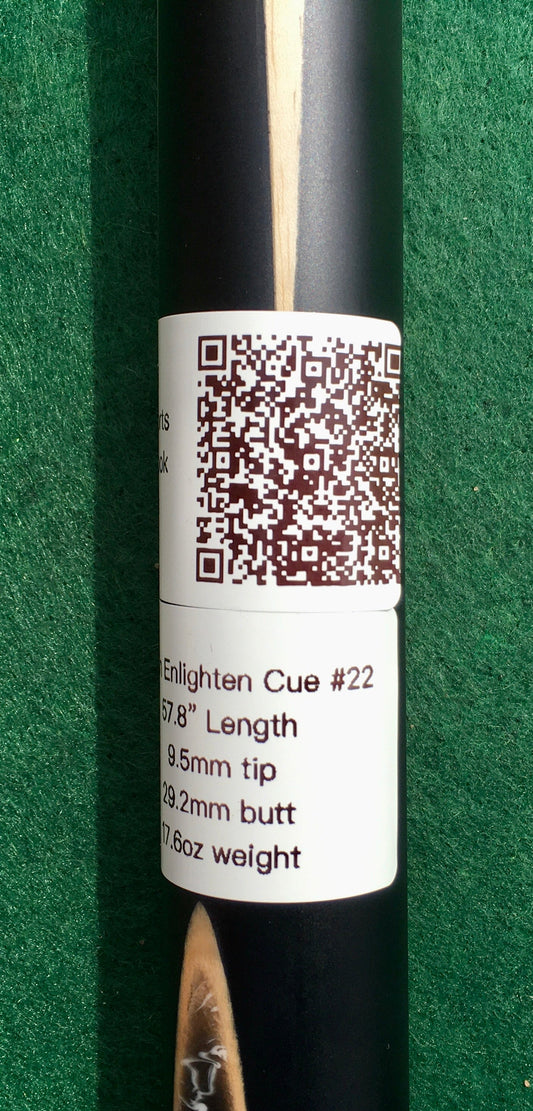 1 Piece ASH Handmade Snooker Cue O’Min Enlighten #22