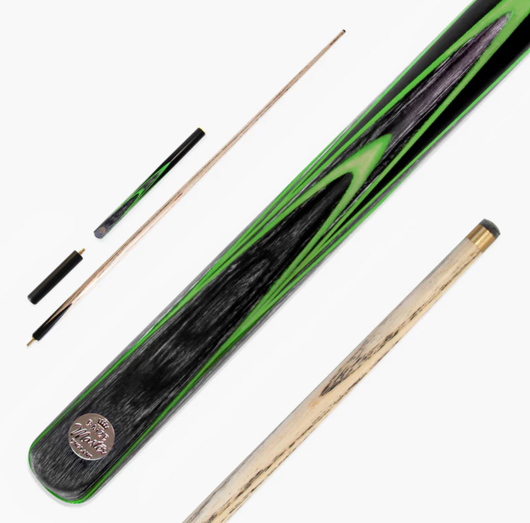 G14 Baize Master Gold Series 58 Inch ELECTRIC EMPEROR Hand Made ¾ Jointed Professional Ebony Snooker Cue with 9.5mm Tip (Various Colours))