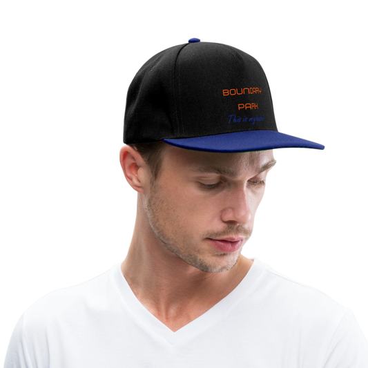 Snapback Cap Boundary Park - black/bright royal