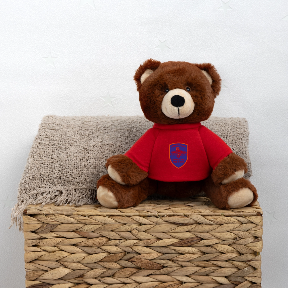 MiniFeet® RecycelBär® Teddy Bear Brown Oldham Athletic - red