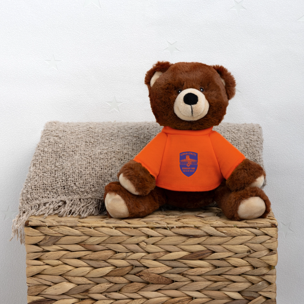 MiniFeet® RecycelBär® Teddy Bear Brown Oldham Athletic - golden orange
