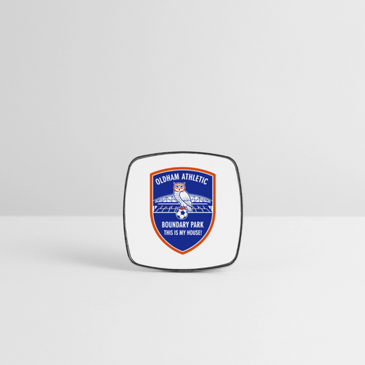 Square fridge magnet Oldham Athletic - white